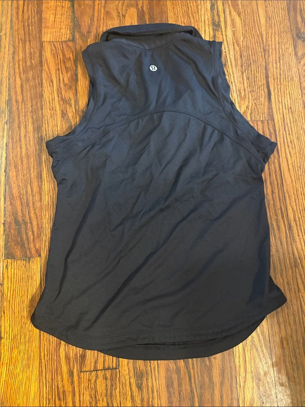 🎉Like New! Lululemon athletica Black Sleeveless Polo Tank Top with Collared Neck